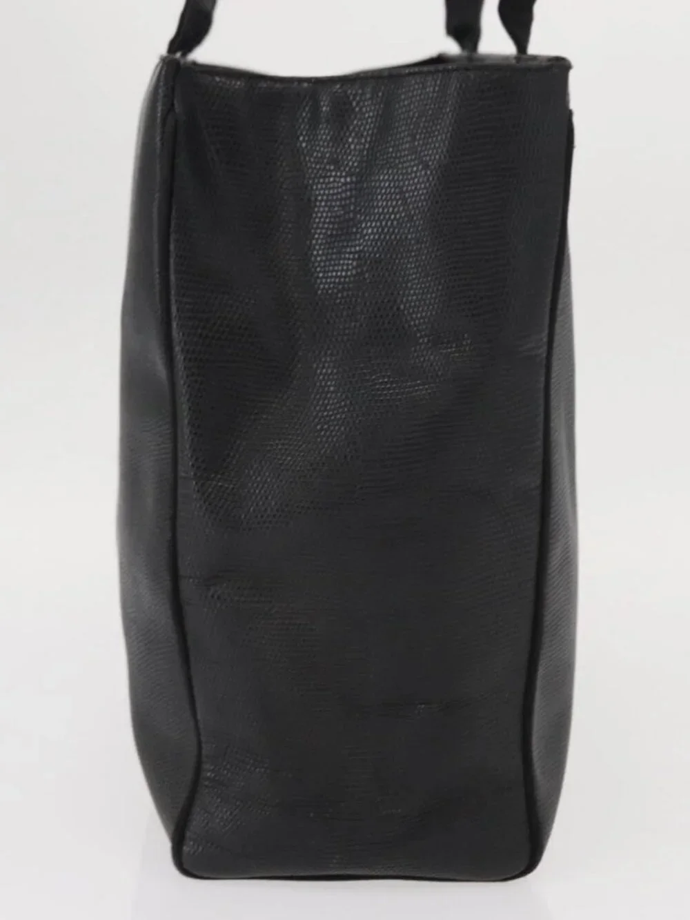 Salvatore Ferragamo Vala Tote Bag Leather Black Gold Auth gh1481